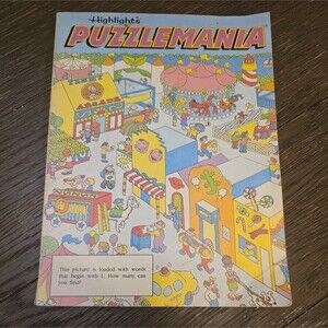 Highlights Puzzlemania (1990) Activity Book